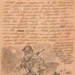 La lettre de Jack à Roz du 10/44 (écrite sur du papier pris à un soldat Allemand mort).
