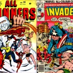 Le «All-Winners Squad» de All-Winners n°19 (1946) + couverture de Invaders n° par Kirby
