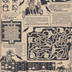 Dès 1961, l'hebdomadaire Pilote proposait une rubrique de jeux mettant en scène les personnages vedettes du journal.  Intitulée « Jouez avec » [ou « Jeux avec »], elle était illustrée par leurs créateurs, puis par Eddy Paape qui signait alors Péli. En 1967, c'est Jacques Devaux qui lui succède et qui mettra en scène 2 pages de jeux avec Blueberry, au n°384 du 2 mars.