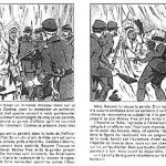 Extrait de « Cochise ». récit illustré par Georges Bourdin dans le cadre de la rubrique « Ils ont vécu une grande aventure » et publié dans le n°5 de Jeannot, en juin 1947. Ce sont exactement les mêmes scènes que dessinera Jean Giraud, en 1964, dans les pages de Pilote.