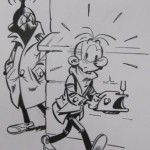 Nic Broca - Page de titre encre de Chine  Les Faiseurs de silence Spirou et Fantasio T32