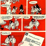 Strips annonce pour « Choc au Louvre », parus dans les n°1348 et 1349 de Spirou, en 1964.
