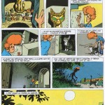Les cinq pages de « La Chapelle aux chats », publiées dans le n°2295 de Spirou, daté du 8 avril 1982.