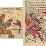 Le combat de Spider-Man contre The Thing dans les deux versions.