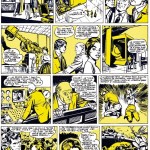 Les deux premières pages de « Mark Trent » dans Pilote (histoire reprise intégralement dans les n°55, 57, 59 et 61 de Hop !, en 1993).