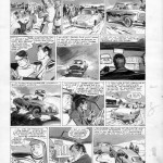 Une planche originale de « L'Agent P.60» : page 2 de l'épisode « Victoire dans le rallye » publié dans Tintin, du n°546 au n°558 de 1959.