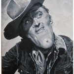 Kirk Douglas vu par Achdé dans « Wanted », collectif de caricatures western qui vient de sortir aux éditions Valentine.