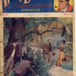 Harry Dickson, le Sherlock Holmes américain : le Vampyre aux yeux rouges. Visuel de couverture par  l’illustrateur Rolloff pour le fascicule n°81 .  F. Laven, 1933.