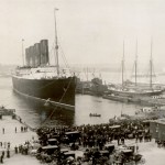 Lusitania à la fin de son voyage inaugural (1907)