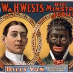 Une affiche de minstrel show.