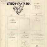 Projet annoté par Franquin pour la présentation en 4ème de couverture