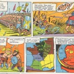 Extrait d'Astérix le gaulois (1959) : première demi-planche de l'album, par Goscinny et Uderzo