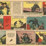 La toute première planche de « Sgt. Kirk » (dans Misterix n°225 du 9 janvier 1953) : un document historique communiqué par Dominique Petitfaux.