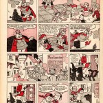 Planche n° 27 de « La Fleur mystérieuse », un épisode d’« Alain et Christine », la seule cosignée Charlier et Goscinny.