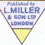 Le nouveau sigle de L. Miller & Son, Ltd., sans la mention de Fawcett.