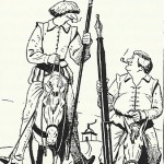 Dermaut et Bardet caricaturés par François Dermaut dans le n° 17 de P.L.G.P.P.U.R., à l'automne 1984.