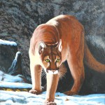 La peinture « Puma Emerging From Its Den »par Al Feldstein.