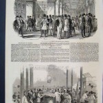 L'ambiance à la Bourse de Londres (Royal Stock Exchange) en 1847. The "Merchant's walk" : gravures publiées dans "Illustrated London News" (23 octobre 1847).
