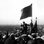 Le 25 mai 1913, Jaurès prononce un discours au Pré-Saint-Gervais (Photo d’Henri Roger/DR.)