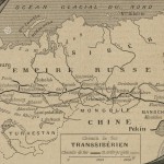 Carte du chemin de fer transsiberien en 1902