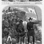 Une du Harper's Weekly datée du 14 mars 1863 (L'entraînement des soldats noirs à manier le fusil).