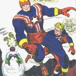 Un dessin inédit de Fighting American encré par Joe Sinnott.