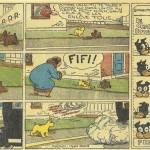 « Touffu » (« Pete’s Pup », daily strip de « Pete the Tramp » créé en 1934) est publié dans le Journal de Mickey  du n° 1 au n° 43 du 11 août 1935.