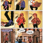 La séquence culte de l'ascenseur, dans Fureur chez les saints (tome 5, 1993), page 10