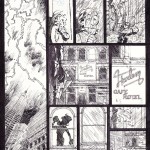 Deux intriductions pluvieuses, dans les tomes 2 ("Lettres à Satan", 1988, dessin de Warnant - planche 2 originale encrée) et 8 ("Tuez en paix", 1996, dessin de Gazzotti - planche 1 originale encrée)