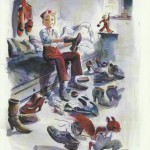 Spirou vu par Follet dans « La Galerie des illustres », au n° 3739 de Spirou (en 2009).