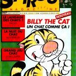 Couverture de Spirou Magazine, le 15 mars 1989, annonçant la prépublication du tome 1, " Dans la peau d'un chat "