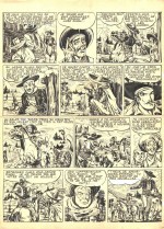 Une planche originale des « Aventures de Tex Ripper le Champsaurin ».