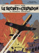 Un envol redessiné par Jacobs pour la couverture du tome 1 du Secret de l'Espadon, paru en janvier 1950 au Lombard.