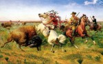 "The Great  Royal Buffalo Hunt" par Louis Maurer (1895)