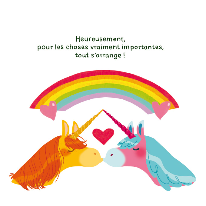 Cest pas toujours pratique d'être une créature fantastique Licorne bisous