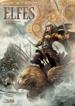 La série-mère : Elfes (ici le premier plat du tome 8, par Olivier Peru et Stéphane Bileau (Soleil,  2014)).