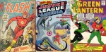 La couverture du tandem Infantino & Anderson pour Flash n° 200, la couverture de The Brave and the Bold n° 28 (mars 1960) de Sekowsky & Anderson, avec le premier épisode de la « Justice League of America », couverture de Green Lantern n° 40.