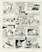 Planche originale de Morris pour l'épisode de Lucky Luke « La Ballade des Dalton », en 1978.