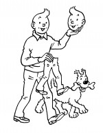Dédicace d'Hergé datée de 1977, vendue en 2015.
