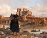 Notre-Dame 1628 - Huile sur toile par Ugo Pinson