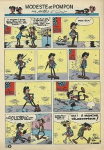 Une planche de « Modeste et Pompon » codessinée avec Pierre Seron, alias Foal.