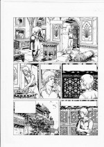 Une planche du « Corentin » de Christophe Simon en noir et blanc.