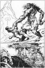 Une planche (hommage ?), de toute beauté, que n'aurait pas reniée Frank Frazetta.