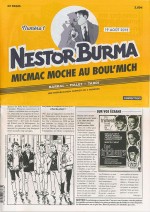 Présentation du n°1 de Micmac moche au Boul'Mich (N. Barral) : journal de  42 x 29 cm. Avec une demi-jaquette agrafée qui recouvre le périodique plié en deux.