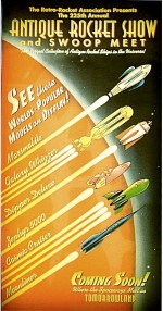 Fausse affiche de meeting aérien, en liaison avec l'univers Disney retro-futuriste de Tomorrowland