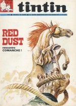 Première couverture composée par Hermann pour la série Comanche (Tintin n°15 du 14 avril 1970), publiée depuis quelques semaines.