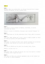 Les différentes étapes de réalisation pour la planche 19, du scénario à la mise en couleurs.