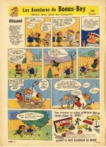« Les Aventures de Bonux-Boy », planche publicitaire dessinée par Benoît.