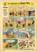 « Les Aventures de Bonux-Boy », planche publicitaire dessinée par Benoît.