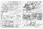 Rough et crayonné de la planche 1 du tome 12 de « Lady S ».